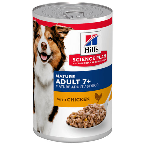 Hrana umeda pentru caini Hill's Science Plan Mature Adult cu pui 7+ 370g